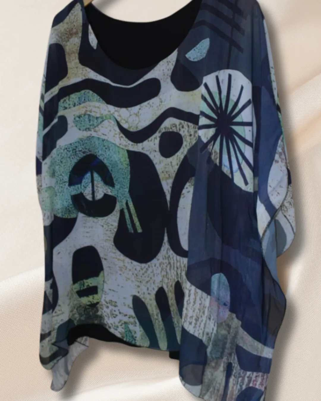 Blusa estampada de gasa